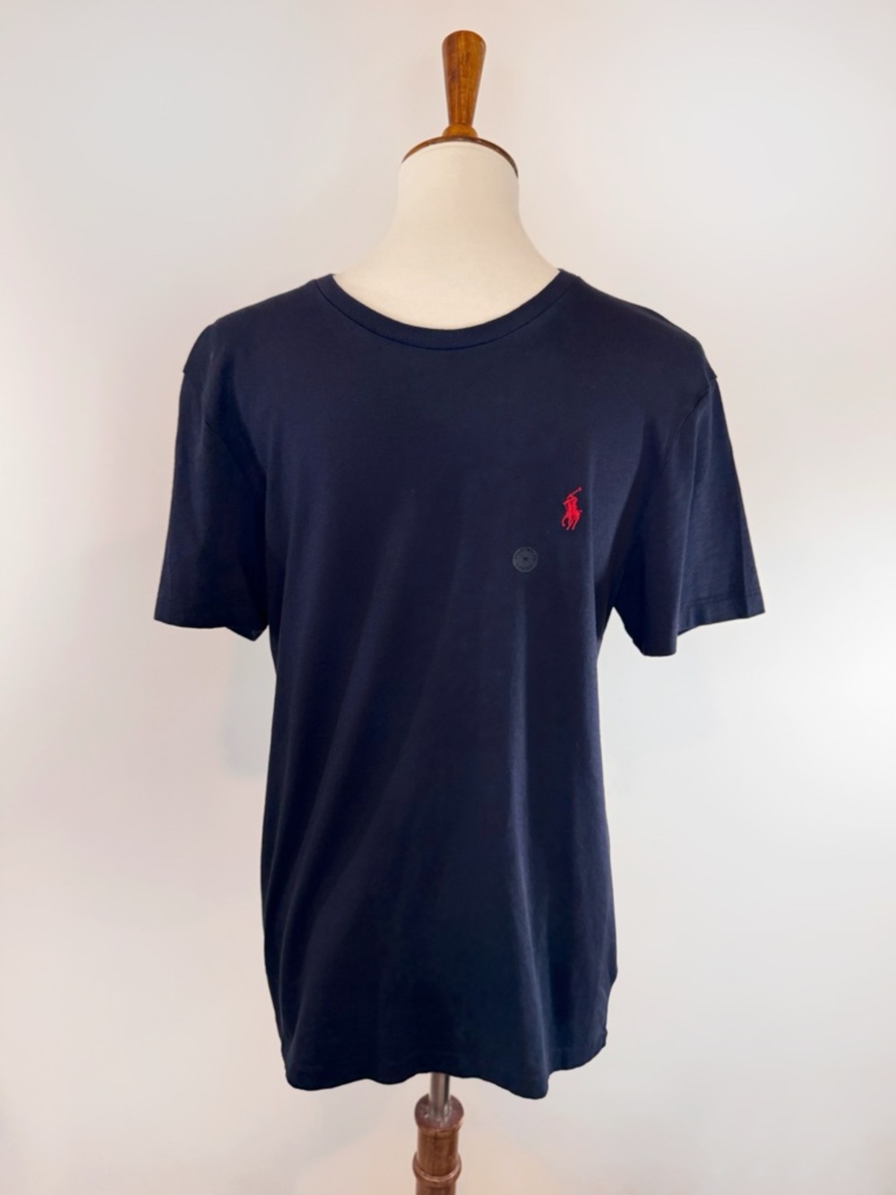 Polo Ralph Lauren Men’s M Navy Short Sleeve Crewneck T-Shirt with Red Pony, NEW!